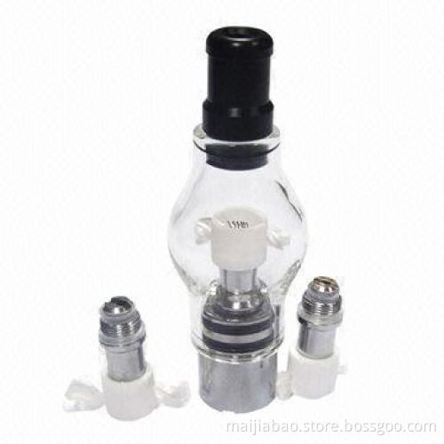 Glass tank cartomizers for wax dry herb vaporizer with huge vapor and high quality